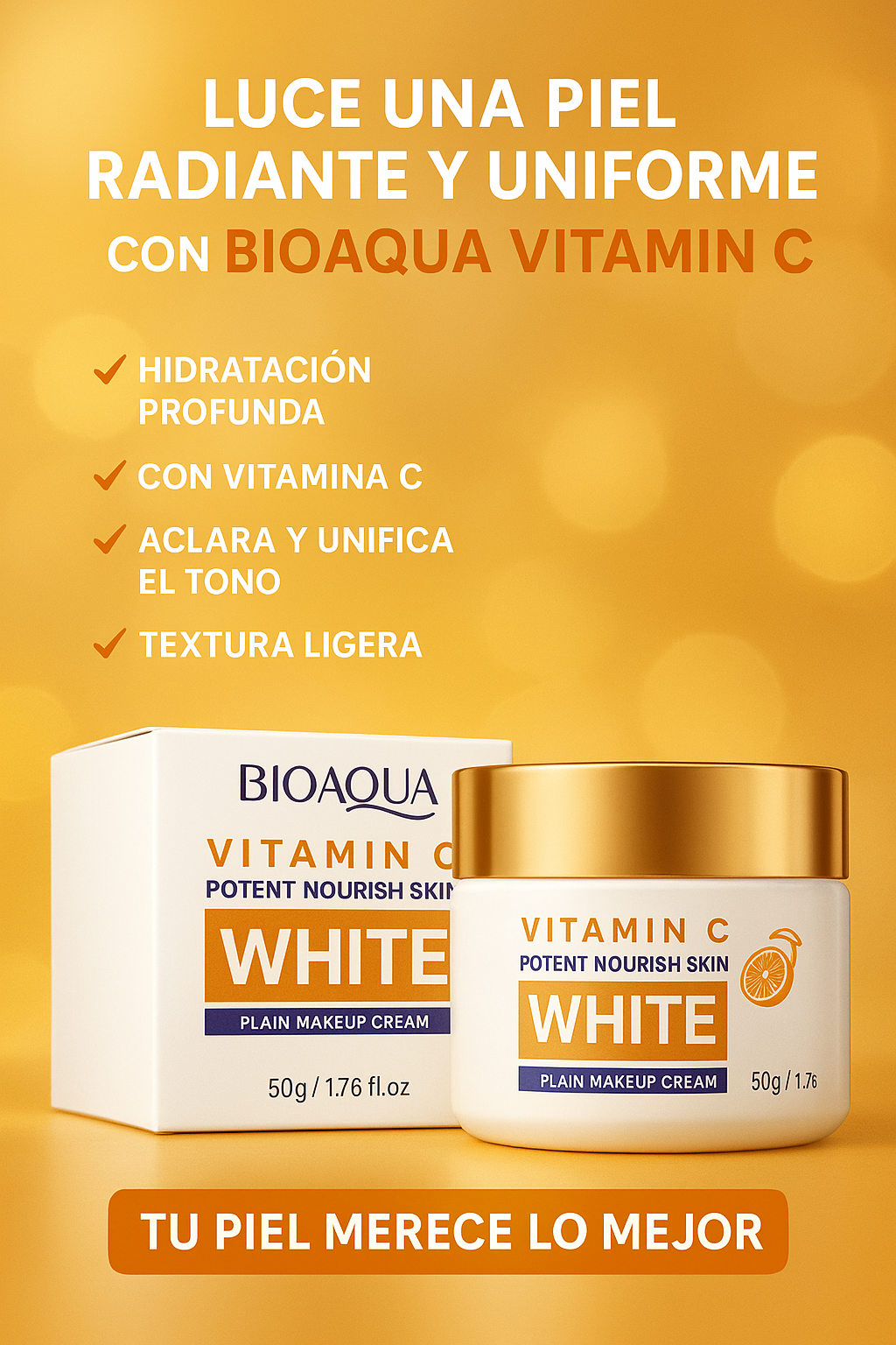 CREMA BLANQUEADORA BIOAQUA VITAMINA C