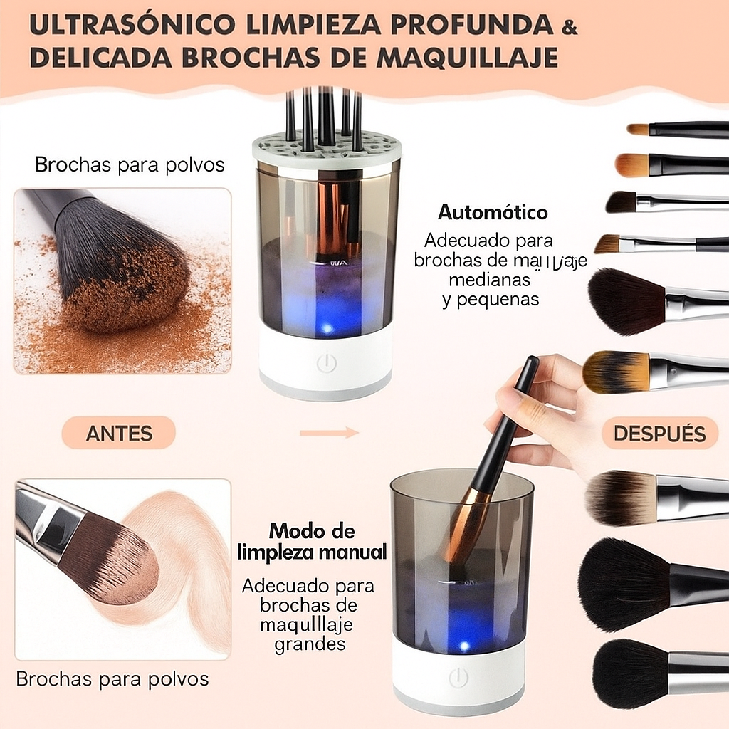 MÁQUINA LIMPIADORA DE BROCHAS DE MAQUILLAJE