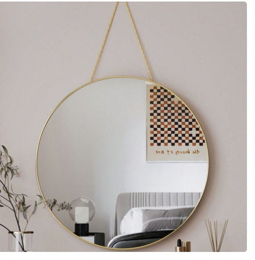 ESPEJO COLGANTE DORADO