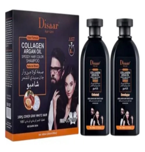 Shampo Anti-cana negro con Colageno y aceite Argan