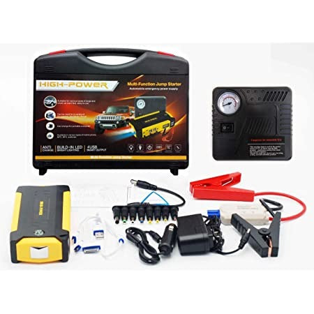 🚗⚡JUMPER DE VEHICULO TM15 + BOMBA DE AIRE KIT TODO EN UNO MD-10505