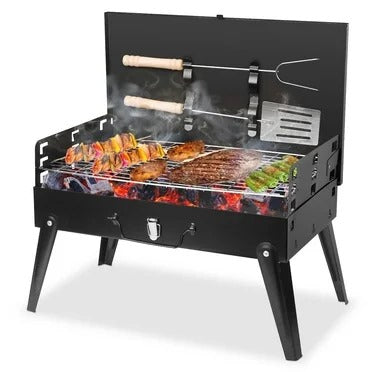 BBQ PORTATIL CON UTENCILIOS