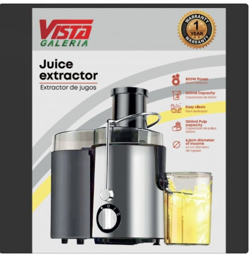 EXTRACTOR DE JUGO VISTA 800W